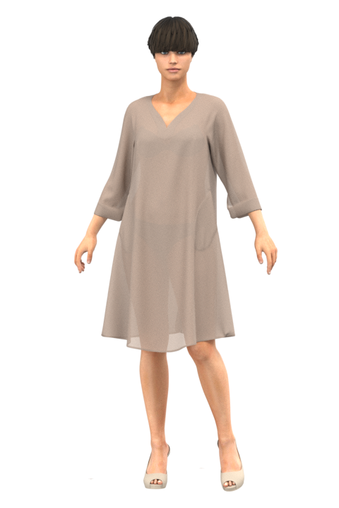 Chiffon dress, knee length, d-142 – Spaksmannsspjarir